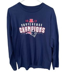 Fanatics New England Patriots Shirt Adult Large Blue NFL Football Champions